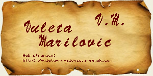 Vuleta Marilović vizit kartica